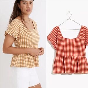 Madewell Gingham Top S